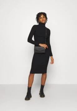 Even&Odd Rollkragen Bodycon Ripp Midi Strickkleid - Etui-Jurk - Black -Even-Odd Winkel 1aac7eb811f048ec81bbef95d4c4f9d4