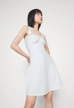 Even&Odd Sleeveless Sweetheart Neckline Princess Seams Flared Skirt Mini Dress (Eo-Ss23-C131-Sp) / 001 - White - Jurk - 001 - White -Even-Odd Winkel 44ca820f20f64b73b7a10264cf327837