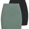 Even&Odd 2 Pack - Minirok - Khaki/Black -Even-Odd Winkel 4771ba3ccd8a4358af788465ae60352f