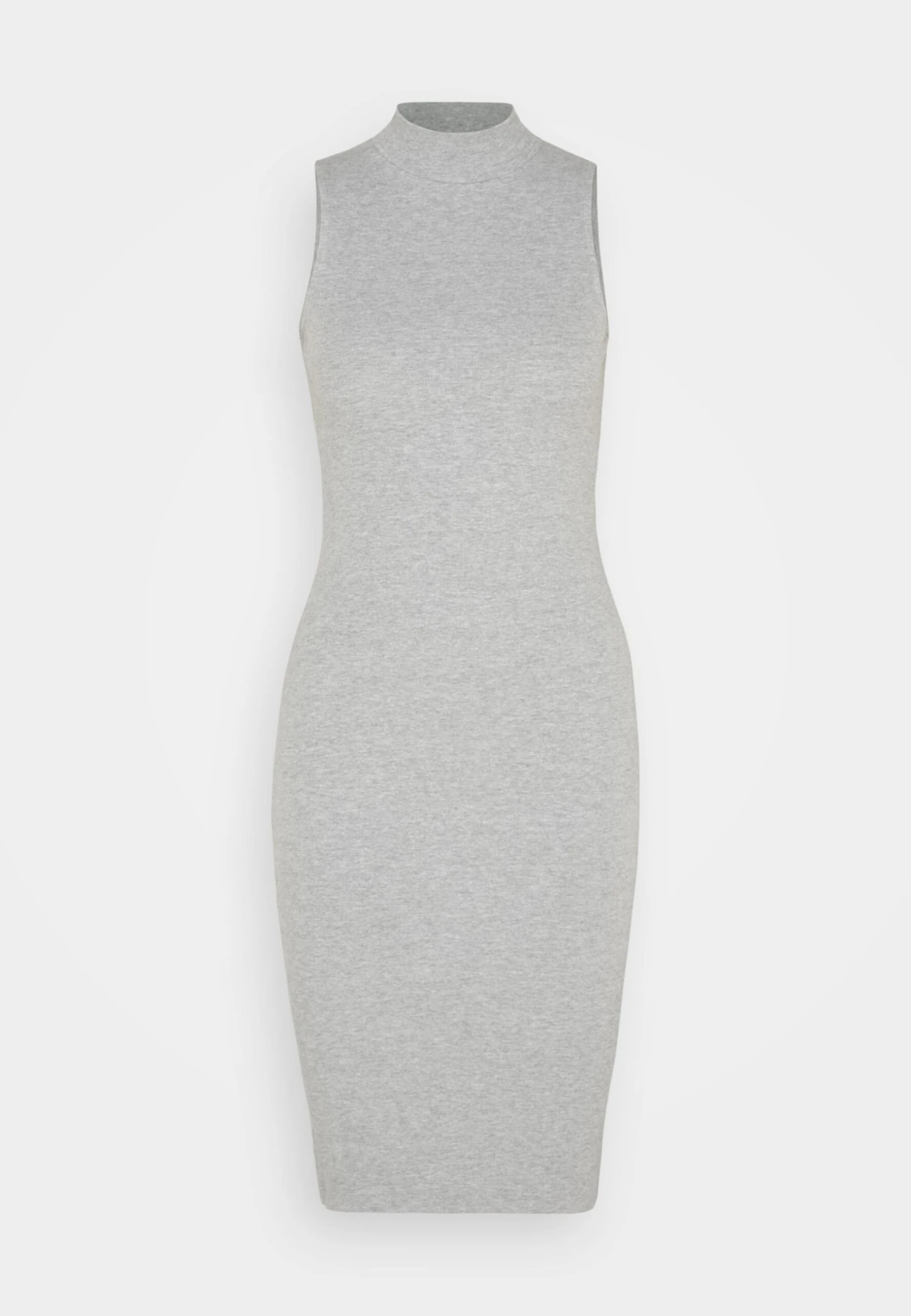 Even&Odd Perkin Neck Midi Bodycon Dress - Jerseyjurk - Mottled Grey 7 Even&Odd Perkin Neck Midi Bodycon Dress - Jerseyjurk - Mottled Grey - Afbeelding 5
