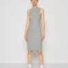 Even&Odd Perkin Neck Midi Bodycon Dress - Jerseyjurk - Mottled Grey -Even-Odd Winkel 64cd9e69fa1647f28b9d62bfd0a056af