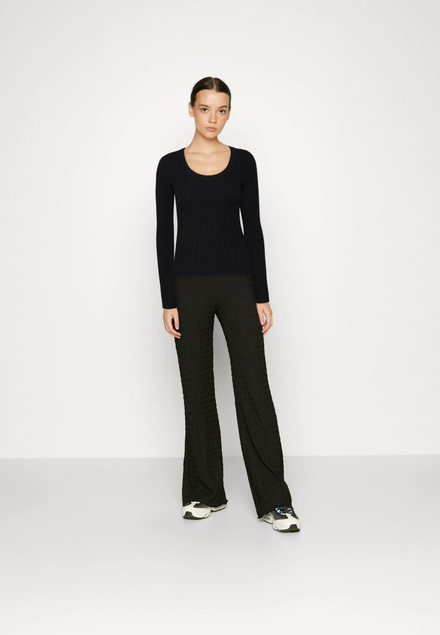 Even&Odd Ribbed - Variegated - Trui - Black 4 Even&Odd Ribbed - Variegated - Trui - Black - Afbeelding 2