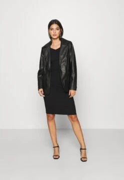 Even&Odd V Ausschnitt Ripp Mini Strickkleid - Etui-Jurk - Black -Even-Odd Winkel 9ca48da5fd44488e81715dbeb81097e0