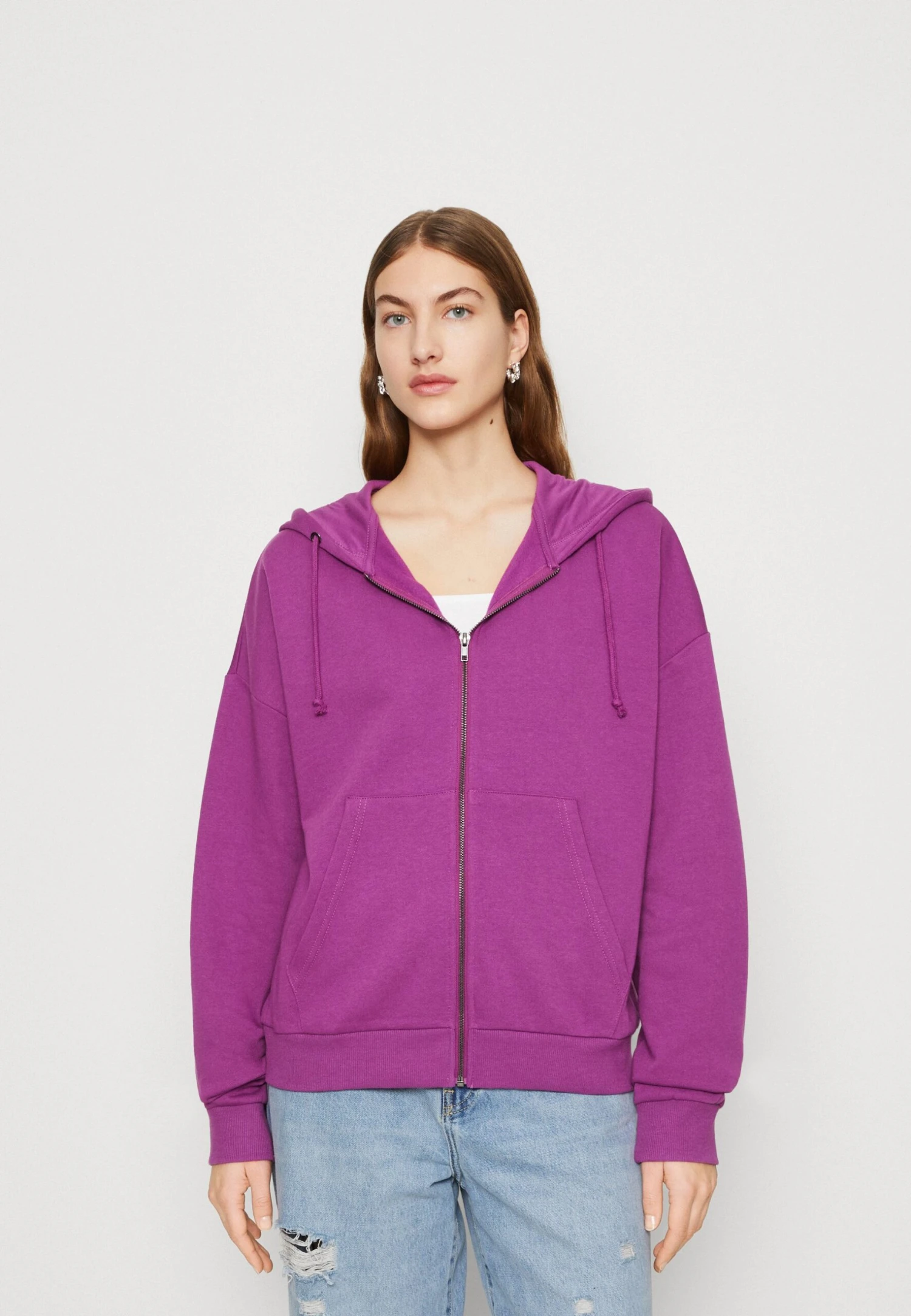 Even&Odd Sweater Met Rits - Purple 3 Even&Odd Sweater Met Rits - Purple