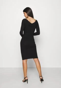 Even&Odd V Ausschnitt Ripp Mini Strickkleid - Etui-Jurk - Black -Even-Odd Winkel d7862015ee3f47a9acd606643f06005b