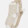 Even&Odd 3 Pack - Sokken - Beige/White -Even-Odd Winkel e817f12827db4388b599fe81b4f397a1