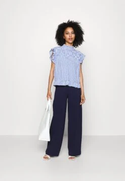 Petite Tailored Wide Leg Trouser - Broek - Dark Blue -Even-Odd Winkel fa6734b45cda423fa1da218675454121